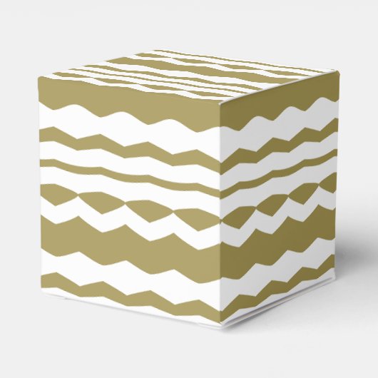 Geometrische sierbeige & wit bedankdoosjes (Achterkant)