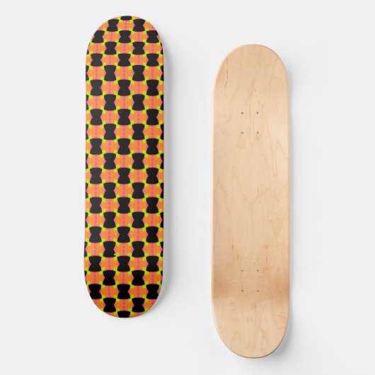 Geometrische skateboard van Bright Neon 80 (Voorkant)