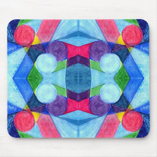 Geometrische Skittles Mousepad Muismat (Voorkant)