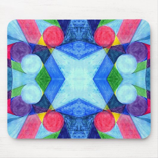 Geometrische Skittles Mousepad Muismat (Voorkant)