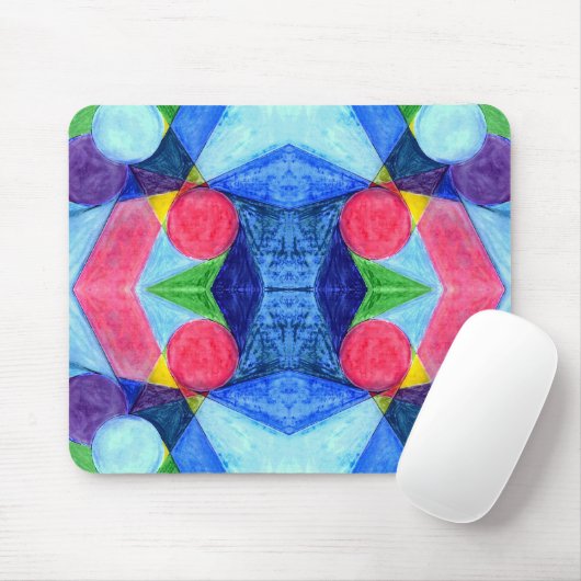 Geometrische Skittles Mousepad Muismat (Met muis)
