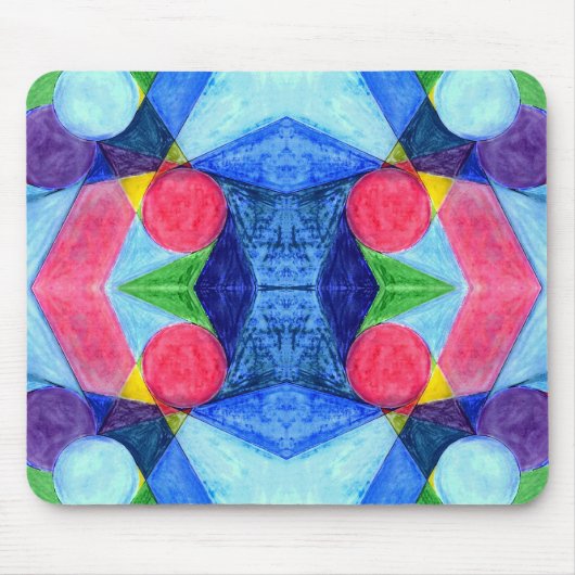 Geometrische Skittles Mousepad Muismat (Voorkant)