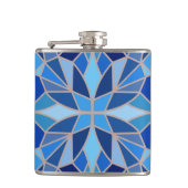 Geometrische Sky Vinyl gewikkelde kolf Heupfles (Voorkant)