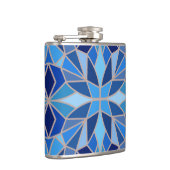 Geometrische Sky Vinyl gewikkelde kolf Heupfles (Rechts)