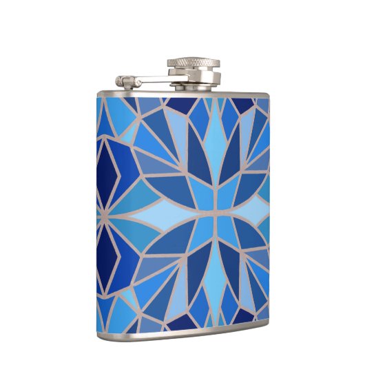 Geometrische Sky Vinyl gewikkelde kolf Heupfles (Rechts)