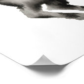 Geometrische slaapzuchtige buffel . Mod Art. Zwart Poster (Hoek)