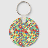 Geometrische Sleutelhanger met gememmerde vormen (Achterkant)