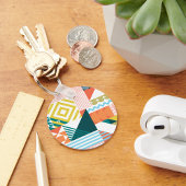 Geometrische Sleutelhanger van kleurenpatroon