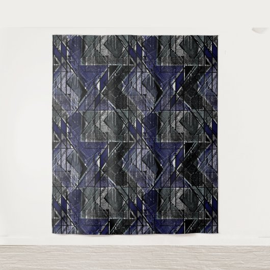 Geometrische slijpdruk wandkleed (Voorkant)