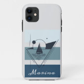 Geometrische sloopboot Moderne kunst Aangepast Case-Mate iPhone Case (Achterkant)
