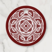 Geometrische sneeuwvlok bedankjes labels (Voorkant)