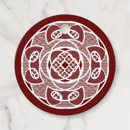 Geometrische sneeuwvlok bedankjes labels