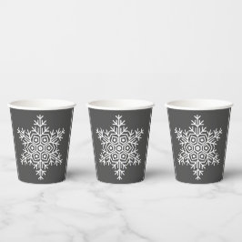 geometrische sneeuwvlok papieren bekers