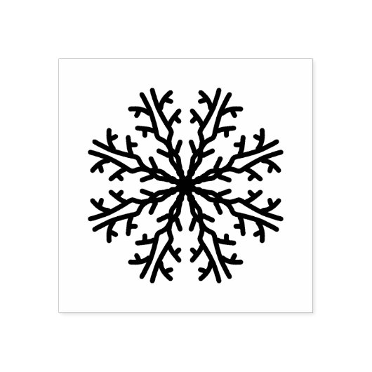 Geometrische sneeuwvlok rubberstempel (Afrduk)