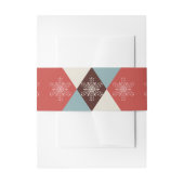 Geometrische sneeuwvlokken kerst uitnodigingen wikkel (Voorkant Voorbeeld)