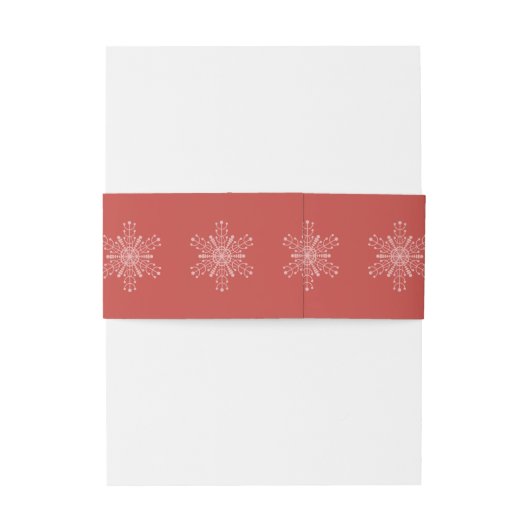 Geometrische sneeuwvlokken kerst uitnodigingen wikkel (Achterkant Voorbeeld)