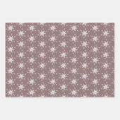 Geometrische sneeuwvlokken kerstmis inpakpapier vel (Voorkant 3)