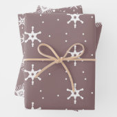 Geometrische sneeuwvlokken kerstmis inpakpapier vel (In situ)