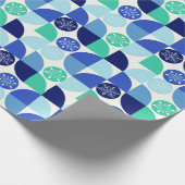 Geometrische sneeuwvlokken - Lichte achtergrond Cadeaupapier (Hoek)