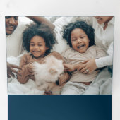 Geometrische Snowflake Vakantie Groet Drieluik Wenskaart (Binnenzijde eerst)