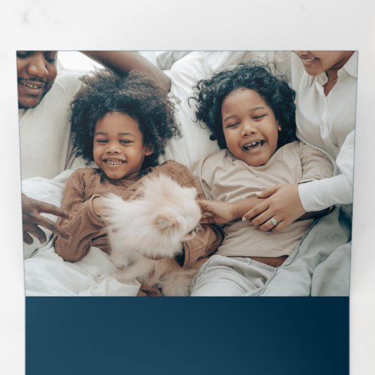 Geometrische Snowflake Vakantie Groet Drieluik Wenskaart (Binnenzijde eerst)