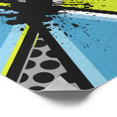 Geometrische spetter met halftoonstippen poster (Hoek)