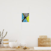 Geometrische spetter met halftoonstippen poster (Keuken)