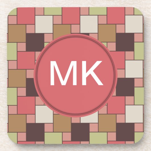 Geometrische spice-kast bier onderzetter (Voorkant)