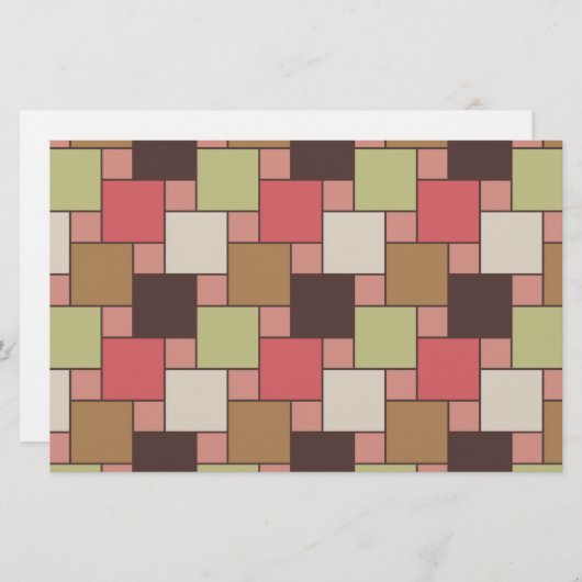 Geometrische spice-kast briefpapier (Voorkant / Achterkant)