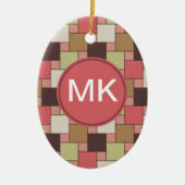 Geometrische spice-kast keramisch ornament (Voorkant)