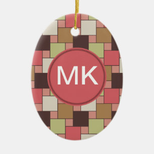 Geometrische spice-kast keramisch ornament