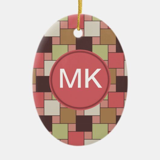 Geometrische spice-kast keramisch ornament (Voorkant)