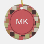 Geometrische spice-kast keramisch ornament (Voorkant)