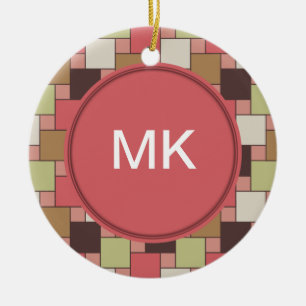 Geometrische spice-kast keramisch ornament