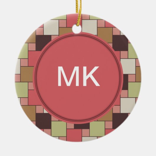 Geometrische spice-kast keramisch ornament (Voorkant)