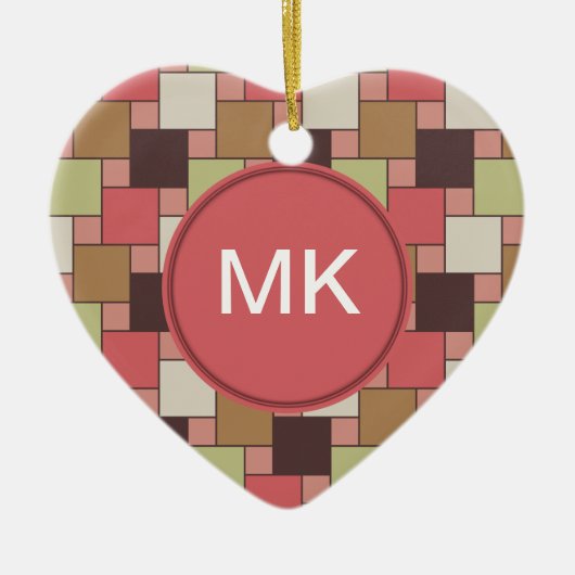 Geometrische spice-kast keramisch ornament (Voorkant)