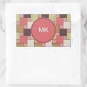 Geometrische spice-kast rechthoekige sticker (Tas)