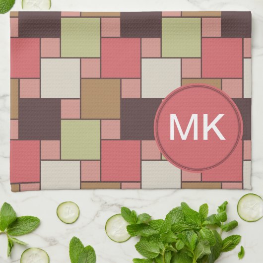 Geometrische spice-kast theedoek (Gevouwen)