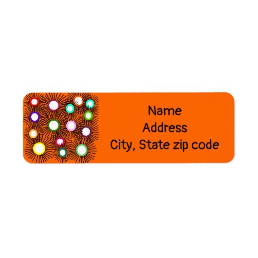 Geometrische Spike Balls Etiket (Voorkant)