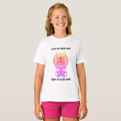 Geometrische spinlijn kunst T-shirt (Voorkant volledig)