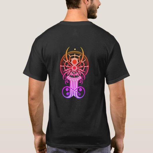 Geometrische spinlijn kunst t-shirt (Achterkant)