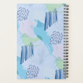 Geometrische spiralen en lijnen met monogram planner (Achterkant)