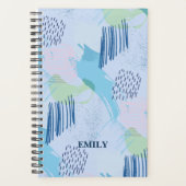 Geometrische spiralen en lijnen met monogram planner (Voorkant)