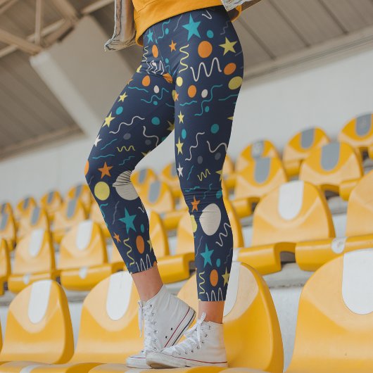 Geometrische splash leggings