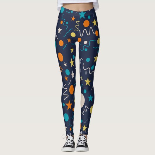 Geometrische splash leggings (Voorkant)