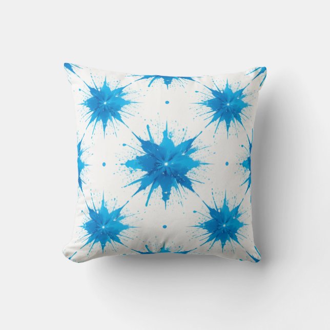 geometrische splash-Sierkussen van zomergolven Kussen (Voorkant)