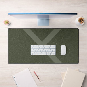 Geometrische Split Moss Green Desk Mat –