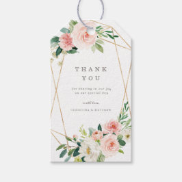 Geometrische Spring Romance Gift Labels Cadeaulabel