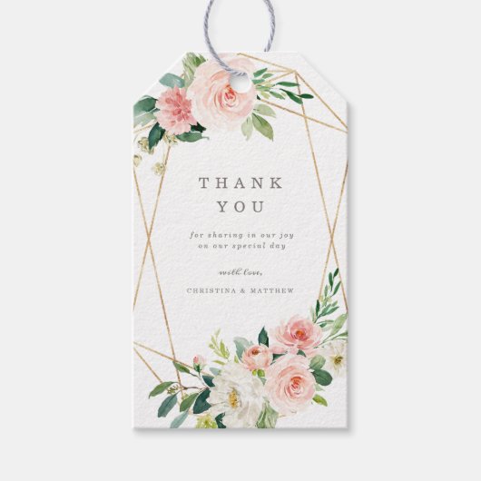 Geometrische Spring Romance Gift Labels Cadeaulabel (Voorkant)