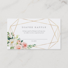 Geometrische Spring Romance Luier Raffle Kaart Visitekaartje